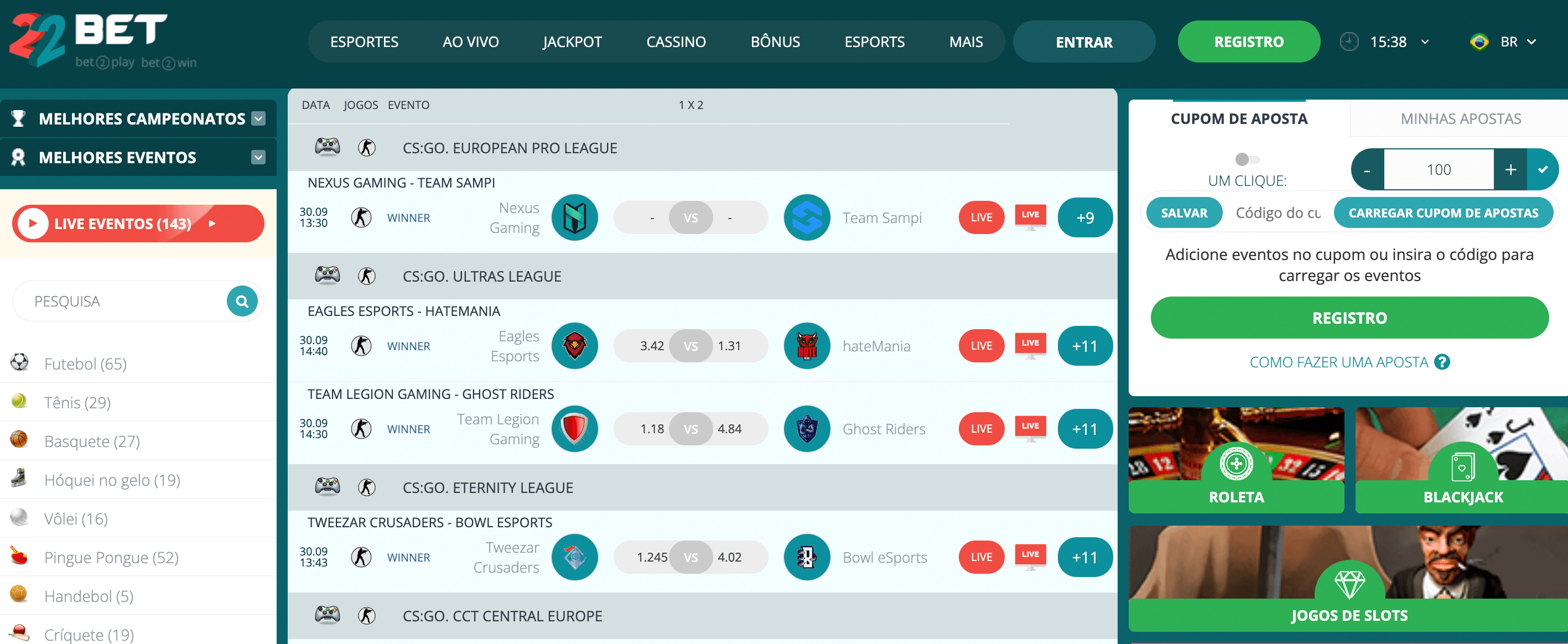 22Bet Esports