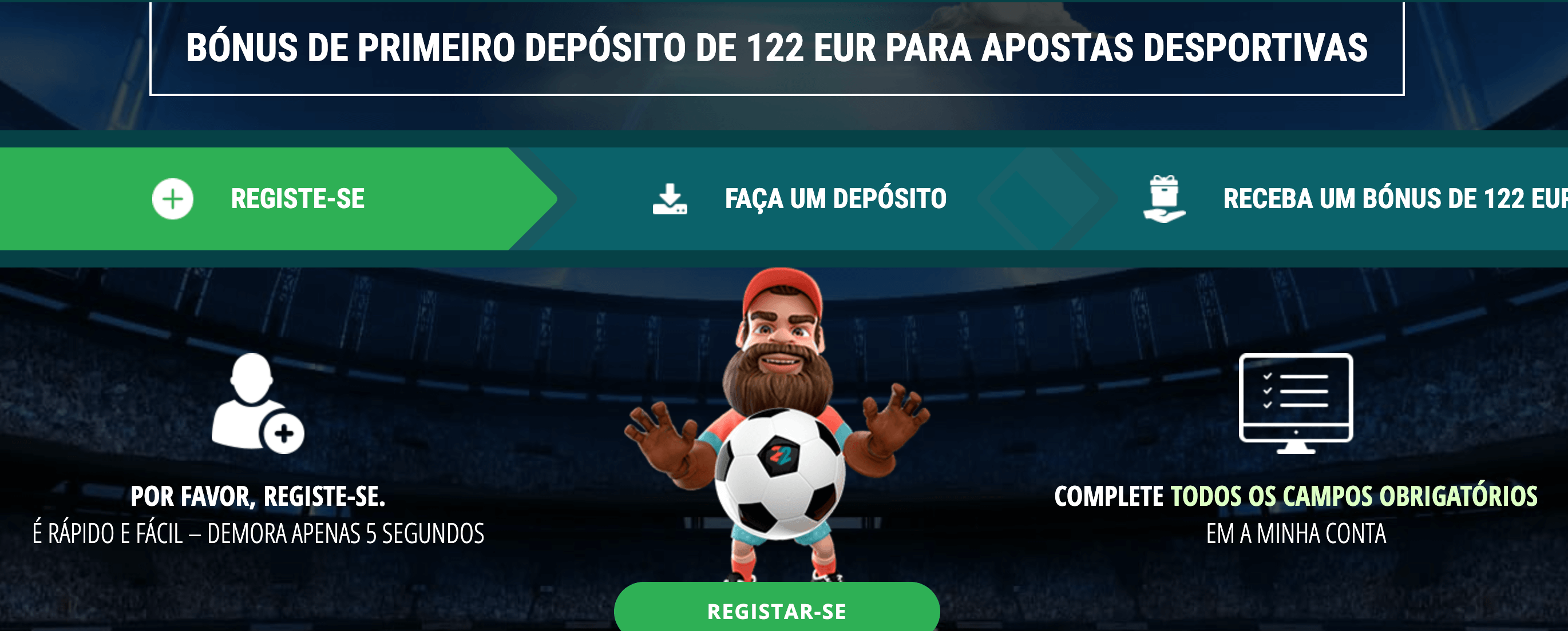 22Bet Bónus de Boas Vindas