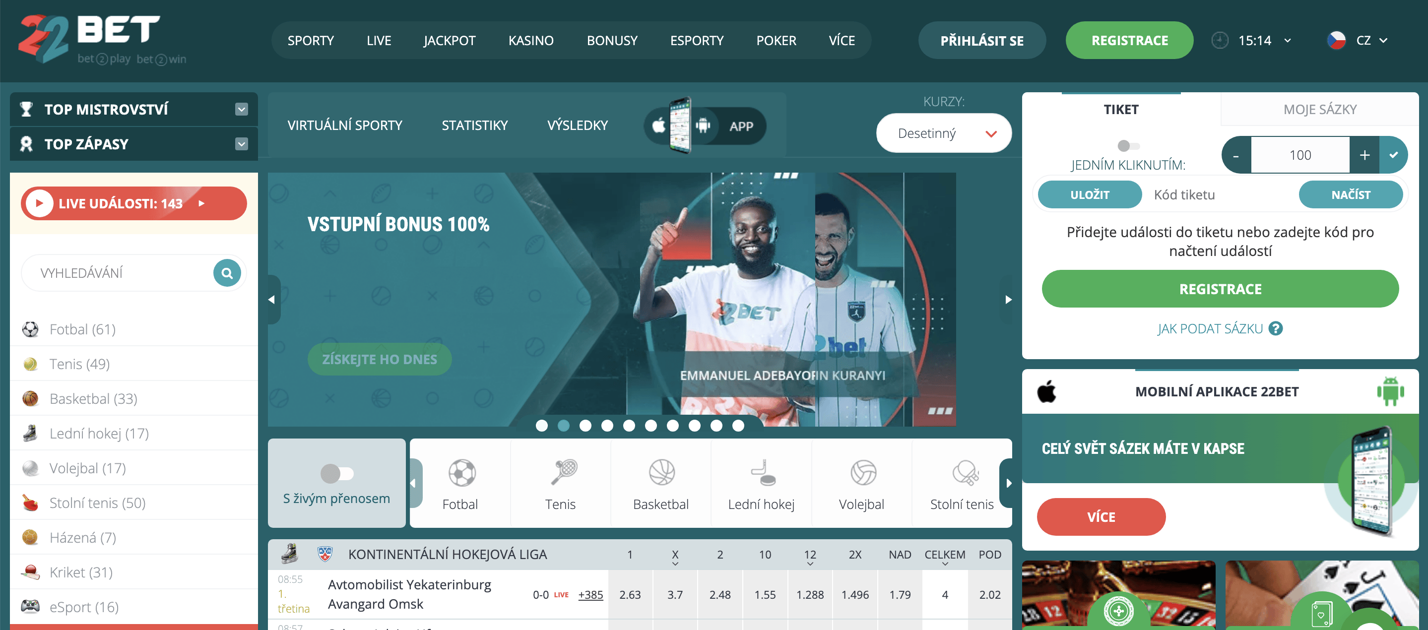 22Bet Domov